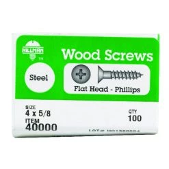 Hillman No. 4 X 5/8 in. L Phillips Zinc-Plated Wood Screws 100 pk -Cheap HILLMAN Store b357eb54 9f35 4070 a568 044780be0ec3