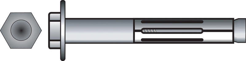 Hillman 1/2 in. D X 4 in. L Steel Hex Head Sleeve Anchors 10 pk 1 Hillman 1/2 in. D X 4 in. L Steel Hex Head Sleeve Anchors 10 pk