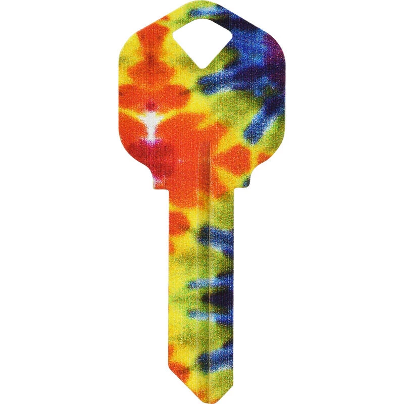 Hillman Wackey Tie-Dyed House/Office Universal Key Blank Single 1 Hillman Wackey Tie-Dyed House/Office Universal Key Blank Single