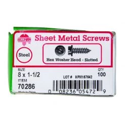 Hillman No. 8 X 1-1/2 in. L Slotted Hex Washer Head Sheet Metal Screws 100 pk 3 Hillman No. 8 X 1-1/2 in. L Slotted Hex Washer Head Sheet Metal Screws 100 pk -Cheap HILLMAN Store b97cd35b 8ff1 4a7c 95b7 2600bc7d498b