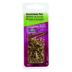 Hillman 18 Ga. X 5/8 in. L Brass-Plated Steel Escutcheon Pins 1 pk 1.5 oz