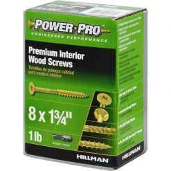 Hillman Power Pro No. 8 X 1-3/4 in. L Star Yellow Zinc Wood Screws 1 lb 175 pk -Cheap HILLMAN Store c27ecf8d f1d3 4de7 82f8 6fdf7b38791c