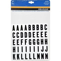 Hillman 1 in. Black Vinyl Self-Adhesive Letter and Number Set 0-9, A-Z 117 pc