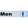 Hillman English Silver Restroom Decal 2 in. H X 8 in. W