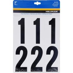 Hillman 3 in. Black Vinyl Self-Adhesive Number Set 0-9 23 pc