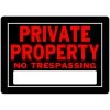 Hillman English Black No Trespassing Sign 10 in. H X 14 in. W