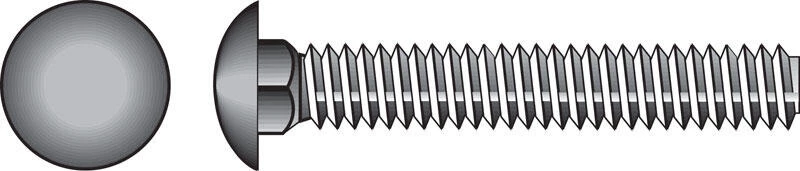 Hillman 1/4 in. X 2 in. L Zinc-Plated Steel Carriage Bolt 100 pk 1 Hillman 1/4 in. X 2 in. L Zinc-Plated Steel Carriage Bolt 100 pk
