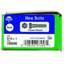 Hillman 5/16 in. D X 1 in. L Zinc Plated Steel Hex Bolt 100 pk 3 Hillman 5/16 in. D X 1 in. L Zinc Plated Steel Hex Bolt 100 pk -Cheap HILLMAN Store cce5fa3d 19aa 4fde b2ee bfd3fcf205d3