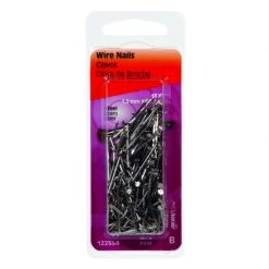 Hillman 1 in. Wire Bright Steel Nail Flat Head