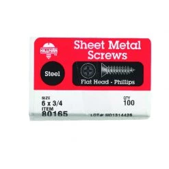Hillman No. 6 X 3/4 in. L Phillips Flat Head Sheet Metal Screws 100 pk -Cheap HILLMAN Store cf1cf7aa 69af 4ac7 ba16 9710c71b0bc6