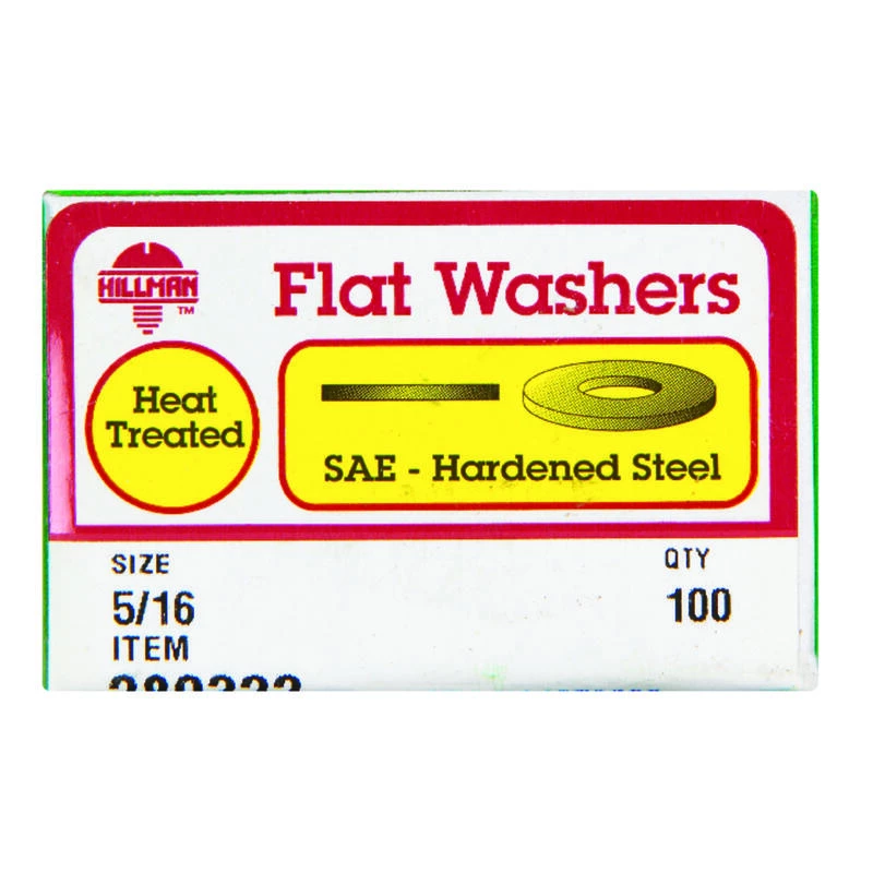 Hillman Yellow Dichromate Steel 5/16 in. SAE Flat Washer 100 pk 2 Hillman Yellow Dichromate Steel 5/16 in. SAE Flat Washer 100 pk - Image 2