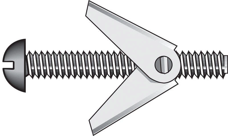 Hillman 1/8 in. D X 4 in. L Truss Steel Toggle Bolt 50 pk 1 Hillman 1/8 in. D X 4 in. L Truss Steel Toggle Bolt 50 pk
