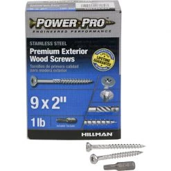 Hillman Power Pro No. 9 X 2 in. L Star Flat Head Exterior Deck Screws 1 lb -Cheap HILLMAN Store d44435b6 79f2 4550 bd7c 94c3043f8a07