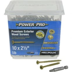 Hillman Power Pro No. 10 X 2-1/2 in. L Star Flat Head Exterior Deck Screws 5 lb -Cheap HILLMAN Store d696cd00 23a6 4e41 b55c 677c49a588c6