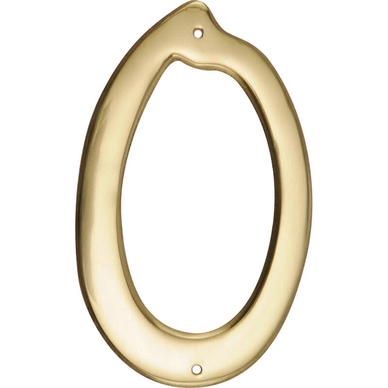 Hillman 4 in. Gold Brass Nail-On Number 0 1 pc 1 Hillman 4 in. Gold Brass Nail-On Number 0 1 pc