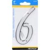 Hillman 4 in. Reflective Silver Plastic Nail-On Number 6 1 pc