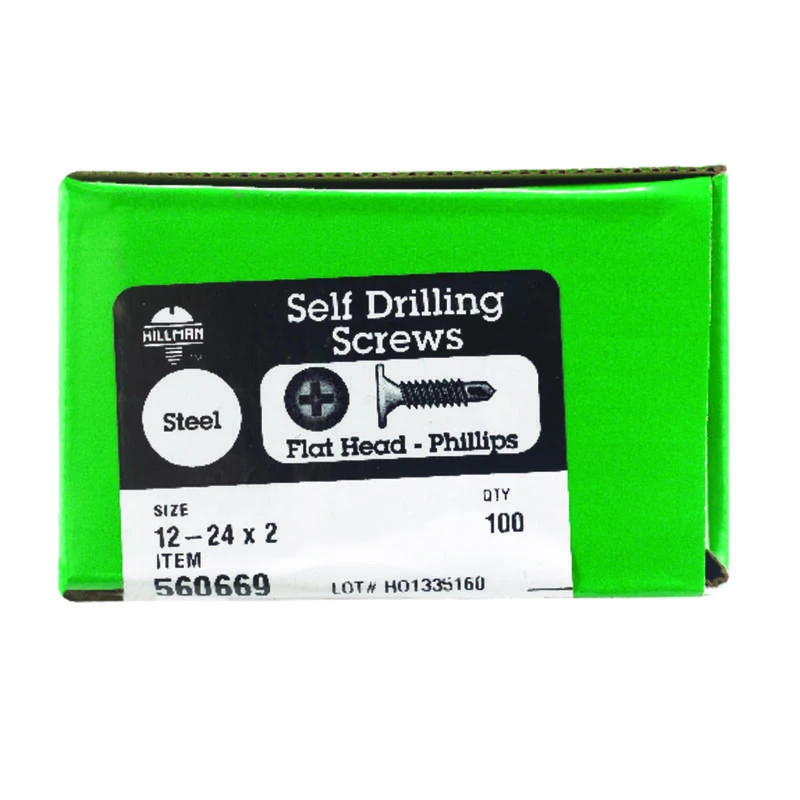 Hillman No. 12-24 X 2 in. L Phillips Flat Head Sheet Metal Screws 100 pk 2 Hillman No. 12-24 X 2 in. L Phillips Flat Head Sheet Metal Screws 100 pk - Image 2