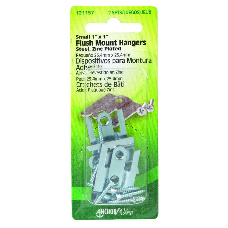 Hillman AnchorWire Silver Flush-Mount Picture Hanger 1 lb 2 pk 1 Hillman AnchorWire Silver Flush-Mount Picture Hanger 1 lb 2 pk
