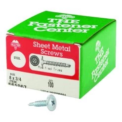 Hillman No. 8 X 3/4 in. L Phillips Truss Head Self- Drilling Screws 100 pk