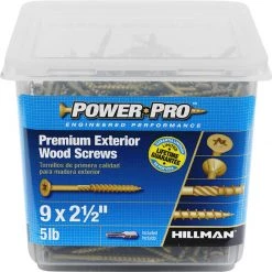 Hillman Power Pro No. 9 X 2-1/2 in. L Star Flat Head Premium Deck Screws 5 lb 501 pk 6 Hillman Power Pro No. 9 X 2-1/2 in. L Star Flat Head Premium Deck Screws 5 lb 501 pk -Cheap HILLMAN Store e4cec246 ad2d 42e4 ae2f b190ab5de8c7