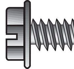 Hillman No. 8 X 3/4 in. L Slotted Hex Washer Head Sheet Metal Screws 100 pk