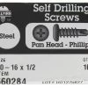 Hillman No. 10-16 X 1/2 in. L Phillips Pan Head Self- Drilling Screws 100 pk