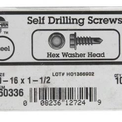 Hillman No. 10-16 X 1-1/2 in. L Hex Hex Washer Head Sheet Metal Screws 100 pk