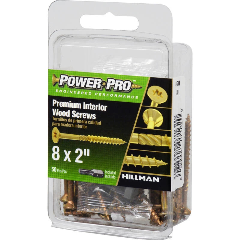 Hillman Power Pro No. 8 X 2 in. L Star Wood Screws 50 pk 4 Hillman Power Pro No. 8 X 2 in. L Star Wood Screws 50 pk - Image 4