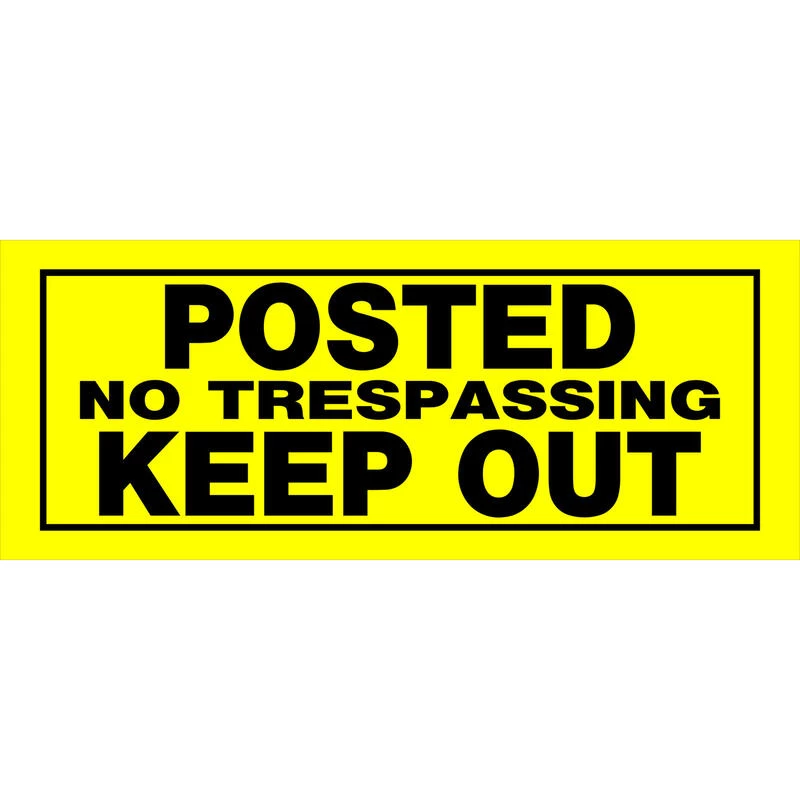 Hillman English Yellow No Trespassing Sign 6 in. H X 15 in. W 1 Hillman English Yellow No Trespassing Sign 6 in. H X 15 in. W