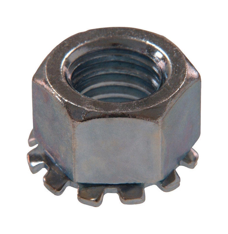 Hillman #10-24 Zinc-Plated Steel SAE Keps Lock Nut 100 pk 1 Hillman #10-24 Zinc-Plated Steel SAE Keps Lock Nut 100 pk