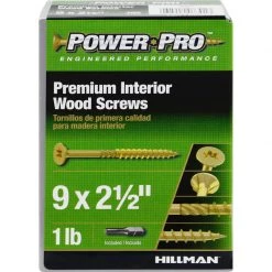 Hillman Power Pro No. 9 X 2-1/2 in. L Star Yellow Zinc Wood Screws 1 lb 100 pk -Cheap HILLMAN Store edf3bdf4 4922 4865 9c3d 49fd0a1b578f