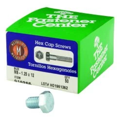 Hillman M8-1.25 mm D X 12 mm L Heat Treated Steel Hex Head Cap Screw 50 pk