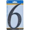 Hillman 6 in. Black Plastic Nail-On Number 6 1 pc