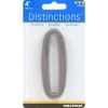 Hillman Distinctions 4 in. Silver Zinc Die-Cast Self-Adhesive Number 0 1 pc