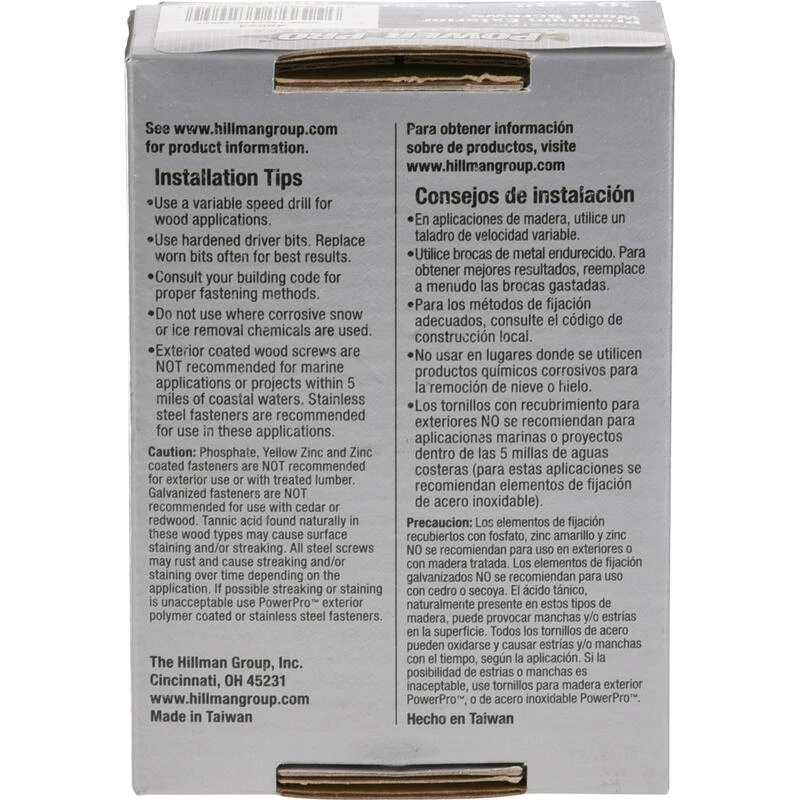 Hillman Power Pro No. 10 X 3 in. L Star Flat Head Exterior Deck Screws 1 lb 4 Hillman Power Pro No. 10 X 3 in. L Star Flat Head Exterior Deck Screws 1 lb - Image 4