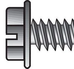 Hillman No. 8 X 1/2 in. L Slotted Hex Washer Head Sheet Metal Screws 100 pk
