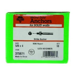 Hillman 5/8 in. D X 4 in. L Steel Round Head Strike Anchor 10 pk