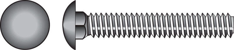 Hillman 1/4 in. X 3 in. L Zinc-Plated Steel Carriage Bolt 100 pk 1 Hillman 1/4 in. X 3 in. L Zinc-Plated Steel Carriage Bolt 100 pk