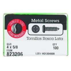 Hillman No. 4 X 5/8 in. L Phillips Pan Head Sheet Metal Screws 100 pk -Cheap HILLMAN Store f90149f7 d8ee 4987 a308 a9fa3f905c31