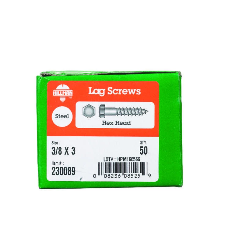 Hillman 3/8 in. X 3 in. L Hex Zinc-Plated Steel Lag Screw 50 pk 2 Hillman 3/8 in. X 3 in. L Hex Zinc-Plated Steel Lag Screw 50 pk - Image 2
