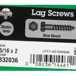 Hillman 5/16 in. X 2 in. L Hex Stainless Steel Lag Screw 50 pk -Cheap HILLMAN Store fd8a2035 fb0c 4ed7 8629 590592a51cf2