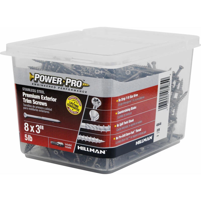 Hillman Power Pro No. 8 X 3 in. L Star Ceramic Screws 5 lb 515 pk 4 Hillman Power Pro No. 8 X 3 in. L Star Ceramic Screws 5 lb 515 pk - Image 4