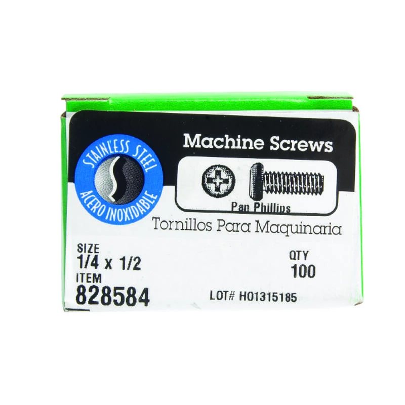 Hillman No. 1/4-20 X 1/2 in. L Phillips Pan Head Stainless Steel Machine Screws 100 pk 2 Hillman No. 1/4-20 X 1/2 in. L Phillips Pan Head Stainless Steel Machine Screws 100 pk - Image 2